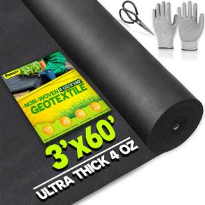 Pamazy Non-Woven Geotextile, 4.o.z, 3x60ft