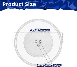 Microwave Turntable, Clear, 14.2 inches