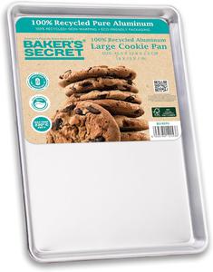 Baker&#39;s Secret Pure Large Cookie Pan, 0.8mm Extra Thick Baking Pan, 17 Inches