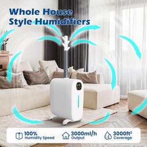 (Retail $229.99) Ultrasonic Humidifier LCDJSQ-J39, for 3000 sq.ft, 6.6Gal, 360&#176; Nozzle Sets, 3 Speed