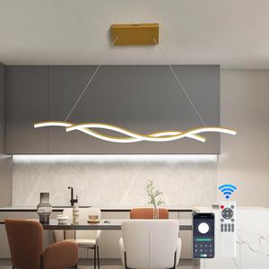 Modern Gold LED Chandelier 36W, with Remote Control 3000-6000K Ceiling Lamp