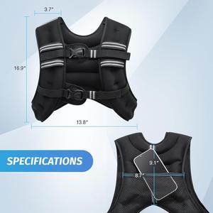 (Retail $59.99) Zelus Weighted Vest 20lb, Black