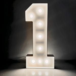 Marquee Light up Numbers with White Lights, 36 Inch