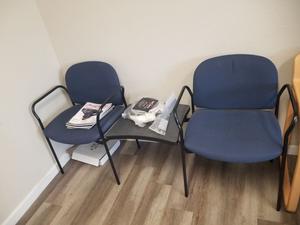 (2) Lobby Chairs and Small End Table (May be Connected) 