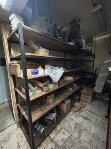 Industrial 2-Section Parts Rack Includes New, Used &#38; Refurbished Transmission Assemblies 