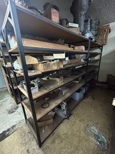 Industrial 2-Section Parts Rack Includes New, Used &#38; Refurbished Transmission Assemblies 