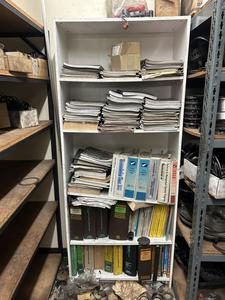 Group of Automotive Repair Manuals with Shelf