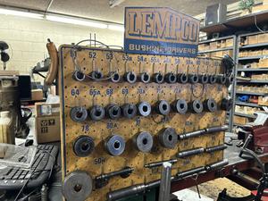 Group of Lempco Bushing Drivers with Peg Board 