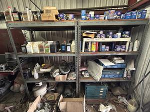 Group of Assorted Oil Filters, Gasket Organizers, Transmission Fluids, Rack and More 
