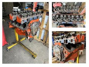 GM 350 Small Block V8 Motor - Stamped No. 14088551 with Wilmar 750 Lbs. Cap. Engine Stand