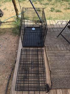 2) Metal Dog Crates - 30in x 22in x 19in Auction