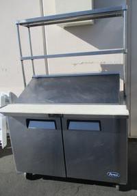 Atosa Commercial Stainless Steel Megatop Salad/Sandwich Prep Table with Overhead Shelves - Model MSF8306 