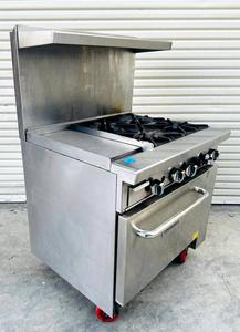 Kintera 36&#34; Wide Natural Gas Range with 4-Burners &#38; 12&#34; Griddle 