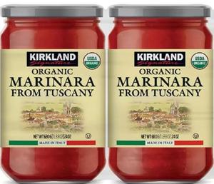 2 Jars, Kirkland Organic Marinara, 24 Oz., Exp. 08/2028
