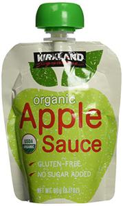 Pack of 24 Kirkland Signature Organic Applesauce, 3.17 Oz., Exp. 2/2026