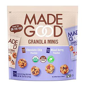 Pack of 24 Made Good Organic Granola Minis Variety Pack, 0.85 Oz., Exp. 03/2026