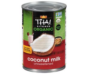 4 Cans, Thai Kitchen Organic Unsweetened Coconut Milk, 13.66 Fl Oz, Exp. 01/28
