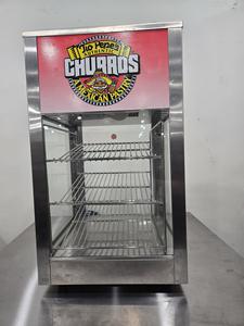 CHURRO WARMER - *** BRAND NEW *** CHURRO WARMER CABINET, GLASS HEATED CABINET WITH A CHURRO LABLE. PERFECT COUNTERTOP MODEL FOR CUSTOMERS TO SEE. COST NEW $700.00