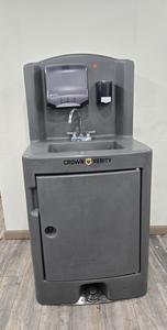 HAND WASH STATION - **BRAND NEW ** CROWN VERITY PORTABLE SINK MODEL PHS-5C. PAPER TOWEL HOLDER, SOAP DISPENSER FOOT PUMP FOR WATER. RETAIL $1369.00