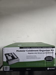 CONDIMENT ORGANIZER - SAN JAMAR MODULAR CONDIMET ORGANIZER MODEL MODL2900KIT. ORGANIZE CONDIMETS ON A COUNTER WITH MOVABLE ADJUSTABLE SLOTS TO CUSTOMIZE TO YOUR NEEDS