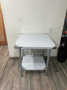 STAINLESS TABLE  - COMMERCIAL HEAVY DUTY STAINLESS STEEL TABLE. UNDERSHELF FOR STORAGE. EASY TO CLEAN AND SANITIZE