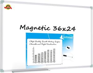 (Dented) Magnetic Dry Erase Board - White, 36&#34;x24&#34;