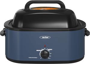 (Retail $139.99) Sunvivi Electric Roaster Oven with Viewing Lid, 30lb 26-Quart Turkey Roaster with Unique Defrost/Warm Function
