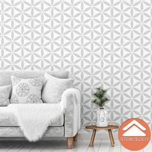 Large Allover Wall Flower of Life Stencil, 23&#34; x 38&#34;