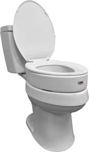 Carex Toilet Seat Riser, Adds 3.5 inches to Toilet Height, 300lbs Capacity, White