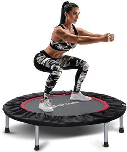 BCAN 48&#34; Foldable Mini Trampoline - Black, Max Load 330lbs/440lb
