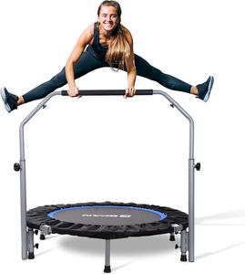 (Retail $149.99) BCAN Foldable Mini Trampoline - Black, 48&#34;