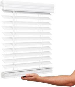 Lotus &#38; Windoware Faux Wood Blind Cordless - White, 22&#34;x36&#34;