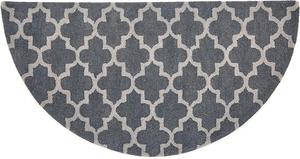 UniFlame Hand Tifted 100% Wool hearth Rug, Gray Lattice