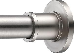 Briofox Industrial Shower Curtain Rod, 43-72 Inch, Brushed Nickel