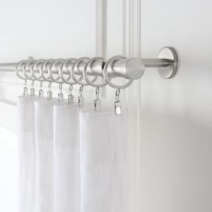 (Retail $51.99) Mode Cambria Designer Series, Premium 4.5 foot Custom Curtain Rod, 1-1/8 inch Large Diameter, Brushed Nickel