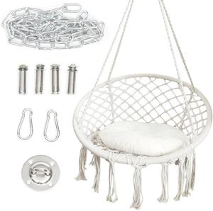 (Retail $52.99) Hammock Hanging Swinging Chair with Cushion and Hardware Kits