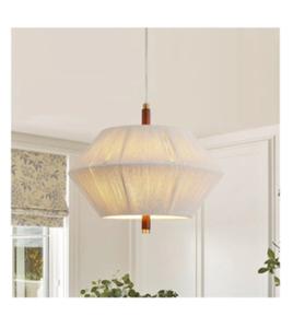 (Retail $109.99) Modern Farmhouse Chandelier Light Fixtures with Cotton Rope Shade 