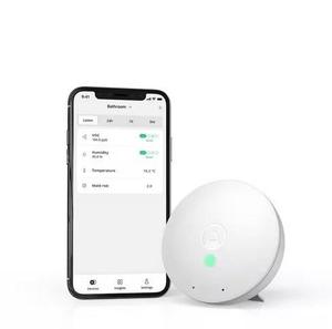 (X3) Airthings Wave Mini Battery Operated Smart Indoor Air Quality Monitor with Mold-Risk Indication AS-IS