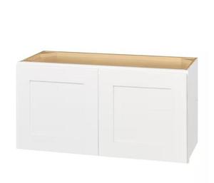 Hampton Bay Avondale 30 in. W x 12 in. D x 15 in. H Ready to Assemble Plywood Shaker Wall Bridge Kitchen Cabinet in Alpine White (retail price $169) 