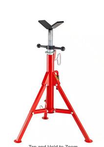 Vevor V Head Pipe Stand Adjustable Height 28 in. to 52 in. 2500 lbs. Pipe Jack Stand 1/8 to 12 in. Welding Pipe Stand (retail price $94)