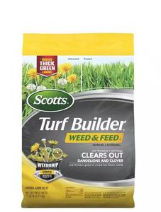 Scotts Turf Builder 11.32 lbs. 4,000 sq. ft. Weed and Feed5, Weed Killer Plus Lawn Fertilizer