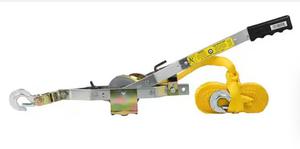 Maasdam Pow&#39;R Pull 2,000 lb. 1-Ton Capacity 25 ft. Max Lift 10:1 Leverage Web Strap Puller Come Along Tool (retail price $62) AS-IS