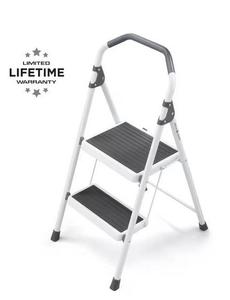 Gorilla Ladders 2-Step Steel Lightweight Step Stool Ladder 225 lbs. Load Capacity Type II Duty Rating (8ft. Reach Height)