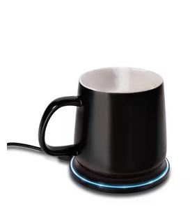 Aoibox 1-Cup Black Cordless Electric Kettle 2 in. 1 Mug Warmer and Wireless Phone Charger with Ceramic Cup Included