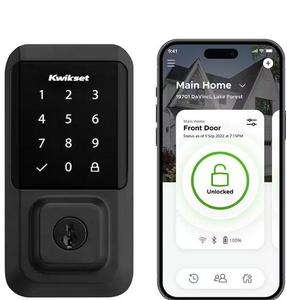 Kwikset HALO Matte Black Touchscreen WiFi Keypad Electronic Single-Cylinder Smart Lock Deadbolt featuring SmartKey Security (retail price $199) 