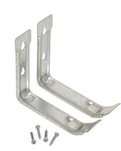 (X5) Everbilt 8-3/4 in Zinc-Plated Steel Wall Mount Utility Brackets (2-Pack) 20lbs AS-IS