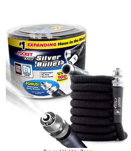 Pocket Hose Silver Bullet 3/4 in. Dia x 50 ft. Lightweight Kink-Free Expandable Water Garden Hose