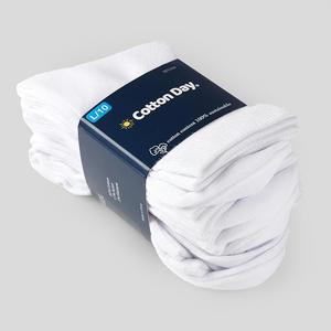 Pack of 6 Cotton Day Sock, Size 6, White