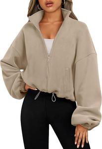 AUTOMET Womens Fleece Jackets, Khaki