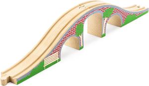 Pack of 2, Conductor Carl Wood Train Track Expansion Packs, Brick Bridge